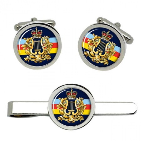 Corps of Army Music, British Army Cufflinks and Tie Clip Set