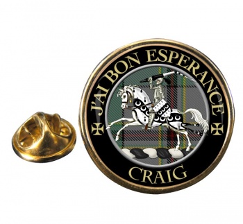 Craig French Scottish Clan Round Pin Badge
