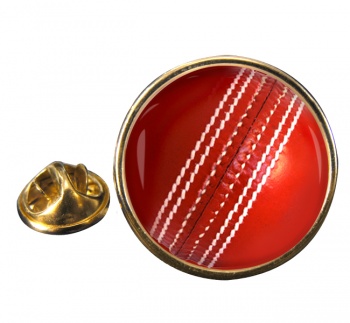 Cricket Ball Round Pin Badge