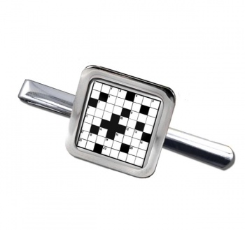 Crossword Puzzle Square Tie Clip