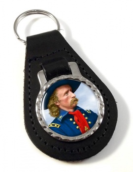 General Custer Leather Key Fob