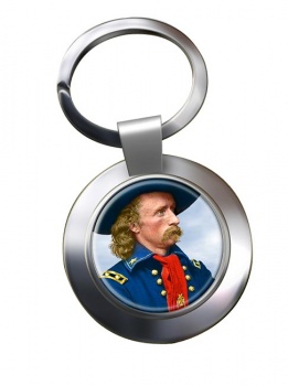 General Custer Chrome Key Ring