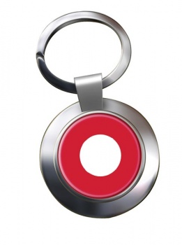 Royal Danish Air Force (Kongelige Danske Flyvevåbnet) Roundel Chrome Key Ring