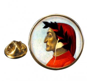 Dante Alighieri Round Pin Badge