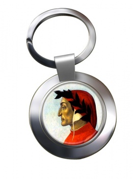 Dante Alighieri Chrome Key Ring