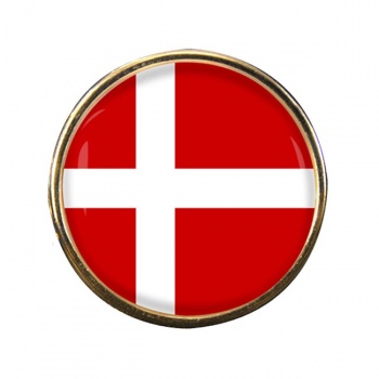 Denmark Round Pin Badge