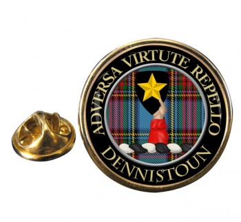 Dennistoun Scottish Clan Round Pin Badge