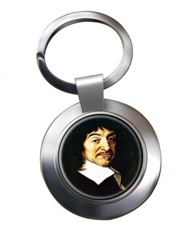 René Descartes Chrome Key Ring