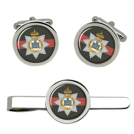 Devonshire Regiment, British Army Cufflinks and Tie Clip Set