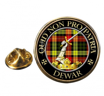 Dewar Scottish Clan Round Pin Badge