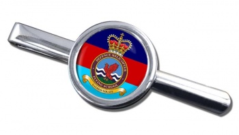 Defence Helicopter Flying School Round Cufflink and Tie Clip Set