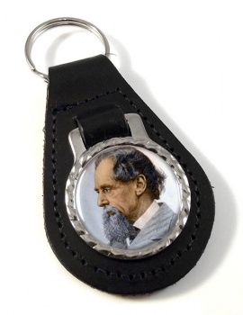 Charles Dickens Leather Key Fob