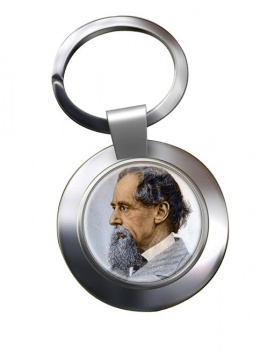 Charles Dickens Chrome Key Ring
