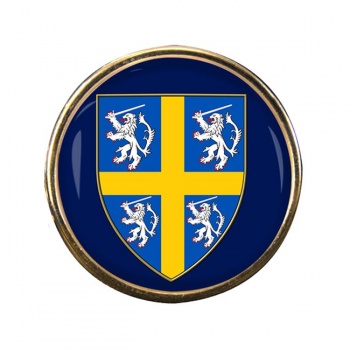 Durham historic arms Round Pin Badge