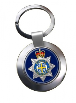 Durham Constabulary Chrome Key Ring