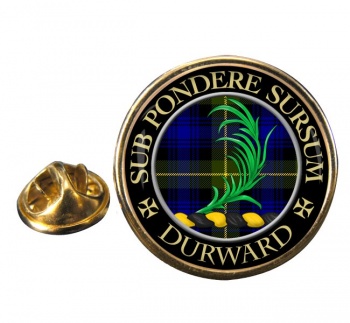 Durward Scottish Clan Round Pin Badge
