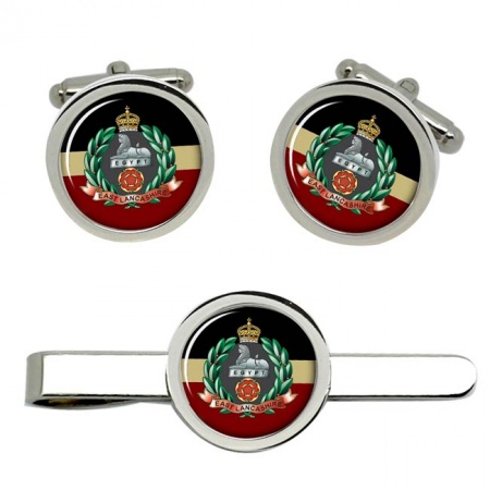 East Lancashire Regiment, British Army Cufflinks and Tie Clip Set