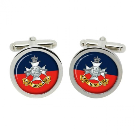 East Midlands University Officers' Training Corps UOTC, British Army Cufflinks in Chrome Box