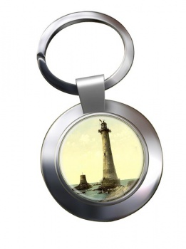 Eddystone Lighthouse Chrome Key Ring