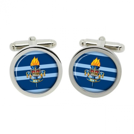 Education and Training Services ETS, British Army ER Cufflinks in Chrome Box