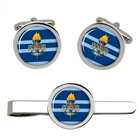 Education and Training Services ETS, British Army ER Cufflinks and Tie Clip Set