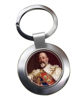 King Edward VII of Great Britain Chrome Key Ring