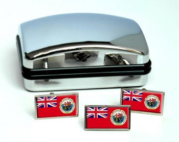 Eastern Sea Fisheries Ensign Rectangle Cufflink and Tie Pin Set