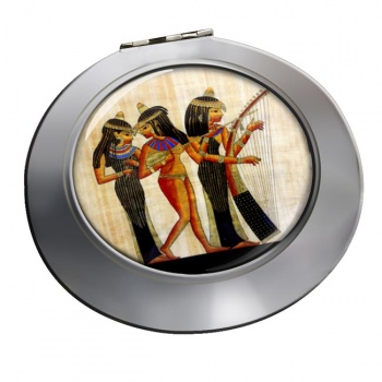 Ancient Egyptian Musicians Chrome Mirror