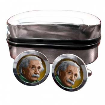 Albert Einstein Round Cufflinks