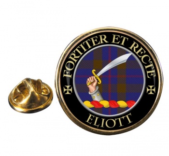 Eliott Scottish Clan Round Pin Badge