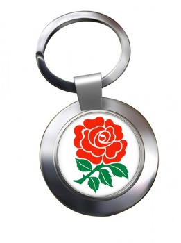 English Rose Chrome Key Ring