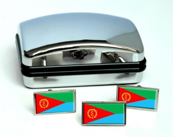 Eritrea Flag Cufflink and Tie Pin Set