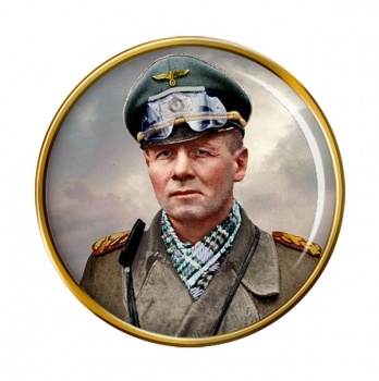 Erwin Rommel Round Pin Badge