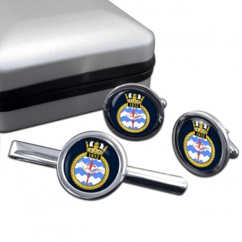 1832 Naval Air Squadron (Royal Navy) Round Cufflink and Tie Clip Set