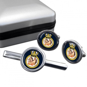1840 Naval Air Squadron (Royal Navy) Round Cufflink and Tie Clip Set