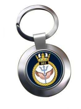 801 Naval Air Squadron (Royal Navy) Chrome Key Ring