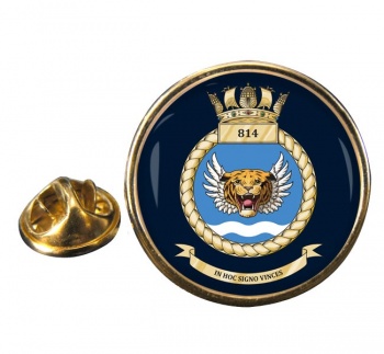 814 Naval Air Squadron (Royal Navy) Round Pin Badge