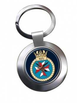 825 Naval Air Squadron (Royal Navy) Chrome Key Ring