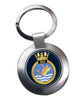 884 Naval Air Squadron (Royal Navy) Chrome Key Ring