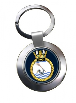 890 Naval Air Squadron (Royal Navy) Chrome Key Ring