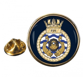 Fleet Diving Squadron RN Round Pin Badge