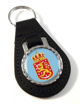 Finnish Coats of Arms Leather Key Fob