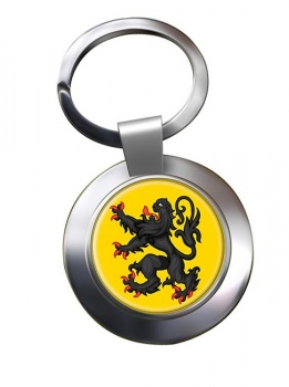 Vlaanderen Flandre (Belgium) Metal Key Ring