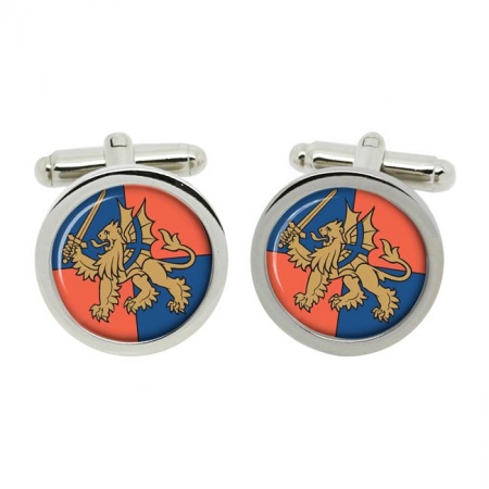 Force Troops Command (FTC), British Army Cufflinks in Chrome Box