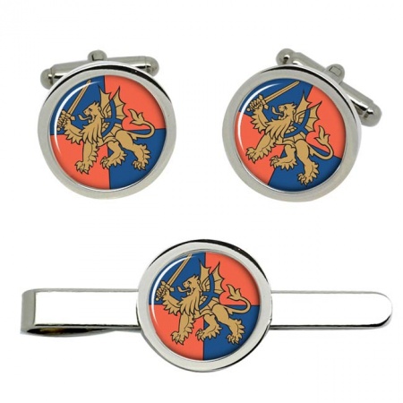 Force Troops Command (FTC), British Army Cufflinks and Tie Clip Set