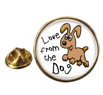 Love from the dog Round Pin Badge