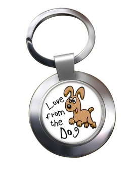 Love from the dog Chrome Key Ring