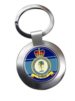 RAF Station Gan Chrome Key Ring