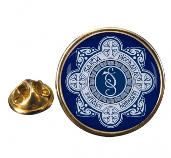 Garda Siochana Round Pin Badge