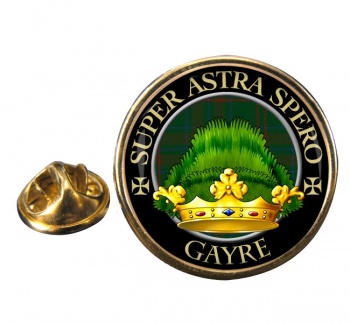 Gayre Scottish Clan Round Pin Badge
